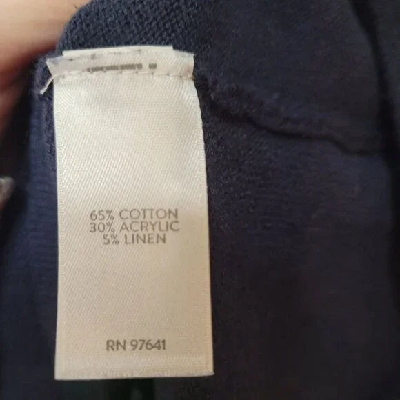 J.JILL Classic Navy V-Neck Lightweight Knit Sweater - Picture 5 of 13